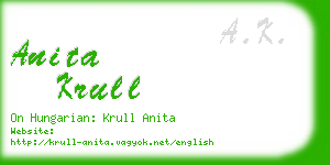 anita krull business card